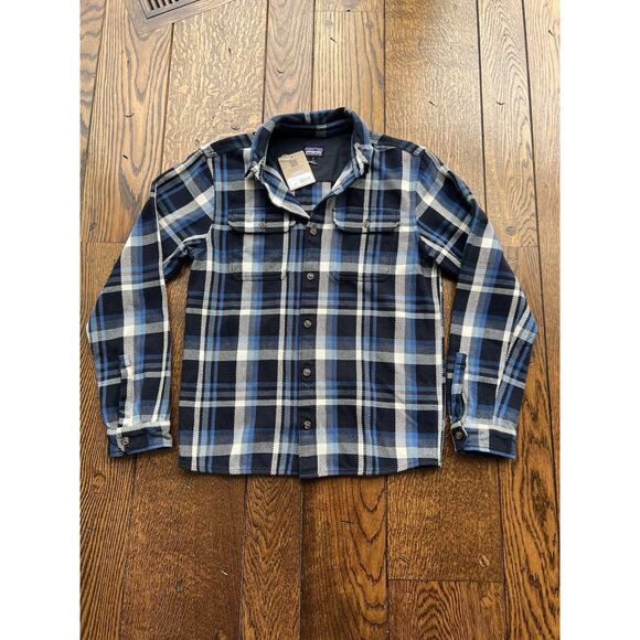 Patagonia Men's Fjord Loft Shirt Coastal Sunset Blue Organic Cotton NWT Medium - Picture 1 of 7